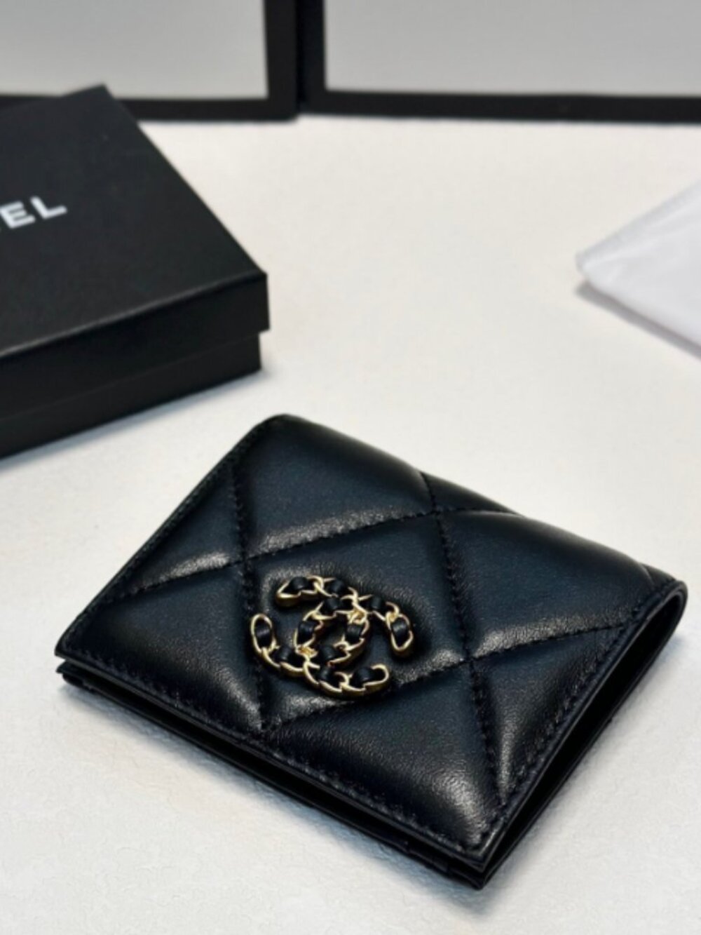 Chanel. lambskin wallet